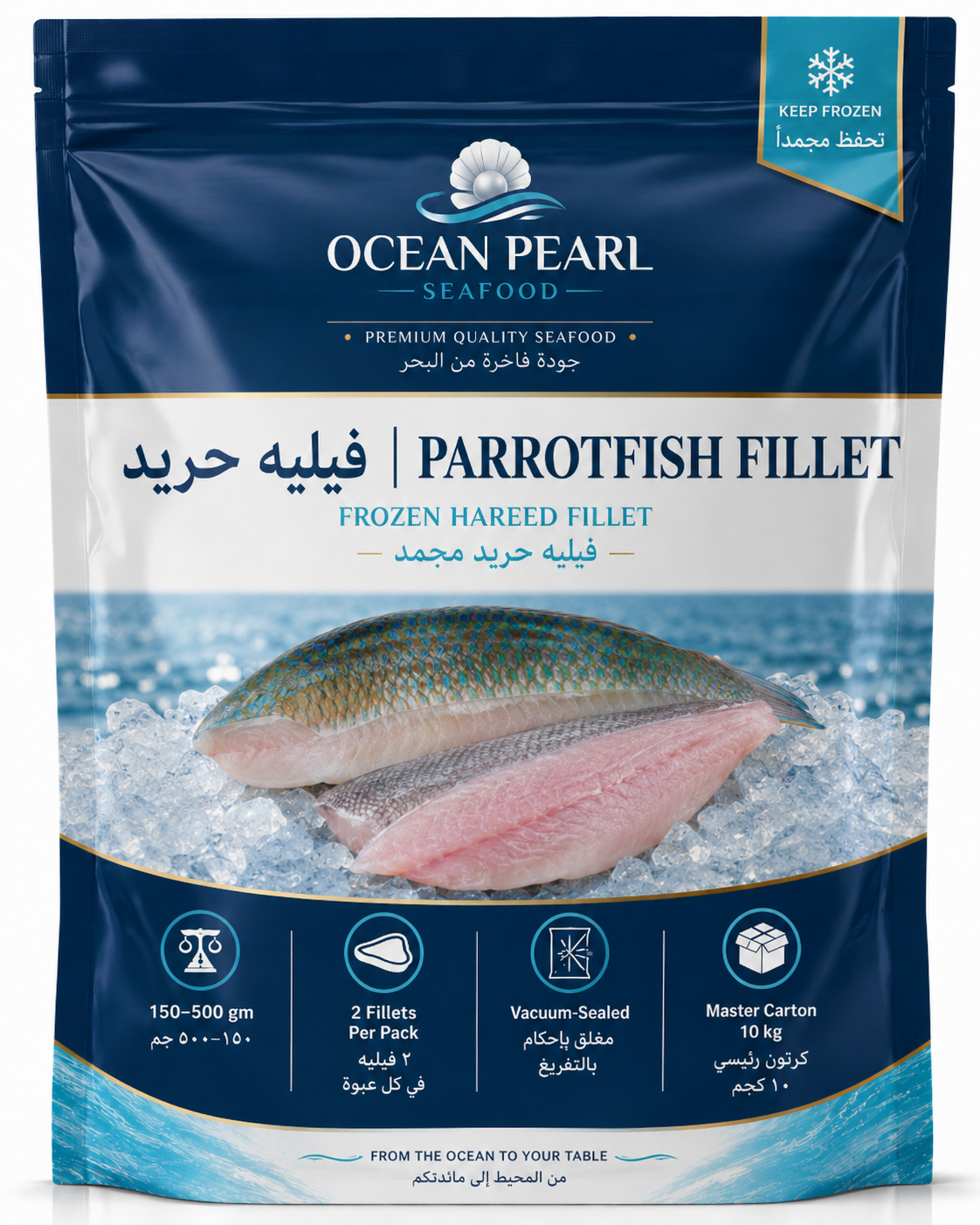 Ocean Pearl Premium Parrotfish Whole Mockup
